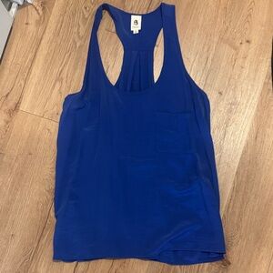 Elegant Rayon Royal Blue Women's Tank Top